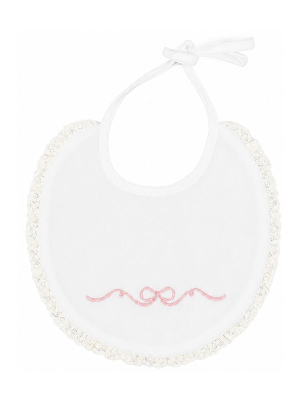 Bavaglino per neonati La Stupenderia Kids bianco con finiture in pizzo 3TBBV00 L02PIN LA STUPENDERIA KIDS 