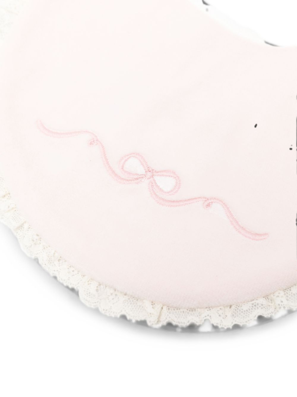Bavaglino per neonata La Stupenderia Kids rosa con finiture in pizzo 3TBBV00 L03 LA STUPENDERIA KIDS 