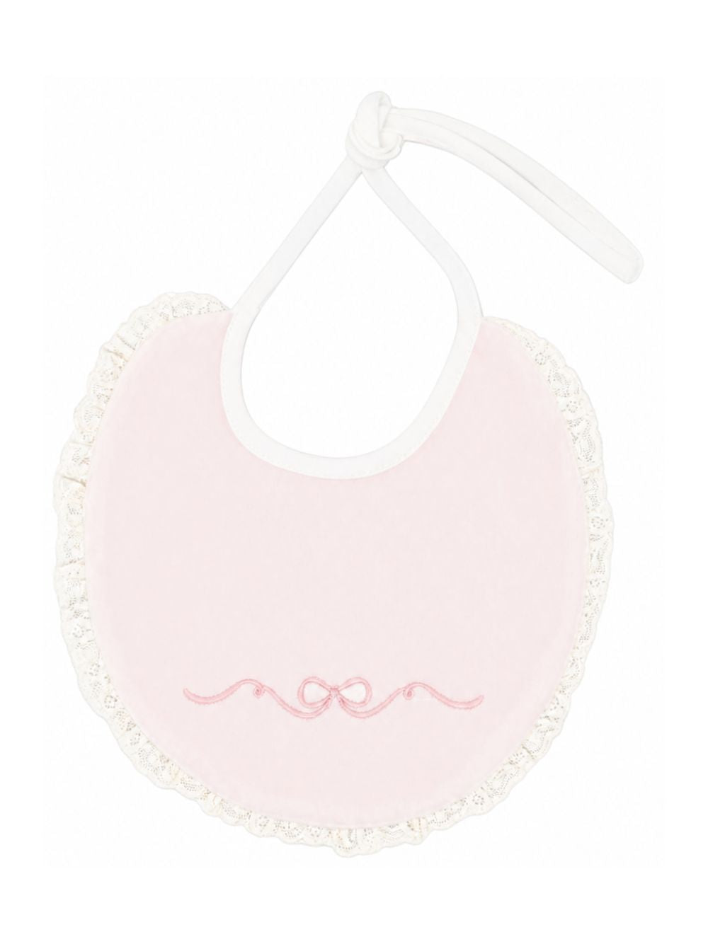 Bavaglino per neonata La Stupenderia Kids rosa con finiture in pizzo 3TBBV00 L03 LA STUPENDERIA KIDS 