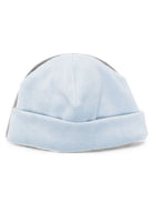 Cappello per neonato La Stupenderia Kids azzurro con finitura in velluto 3TBCP20 L24 LA STUPENDERIA KIDS 