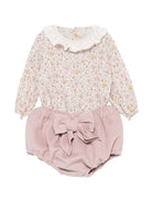 Set blusa e shorts per neonata La Stupenderia Kids rosa con colletto con volant 3TBCT02 H43T72 LA STUPENDERIA KIDS 