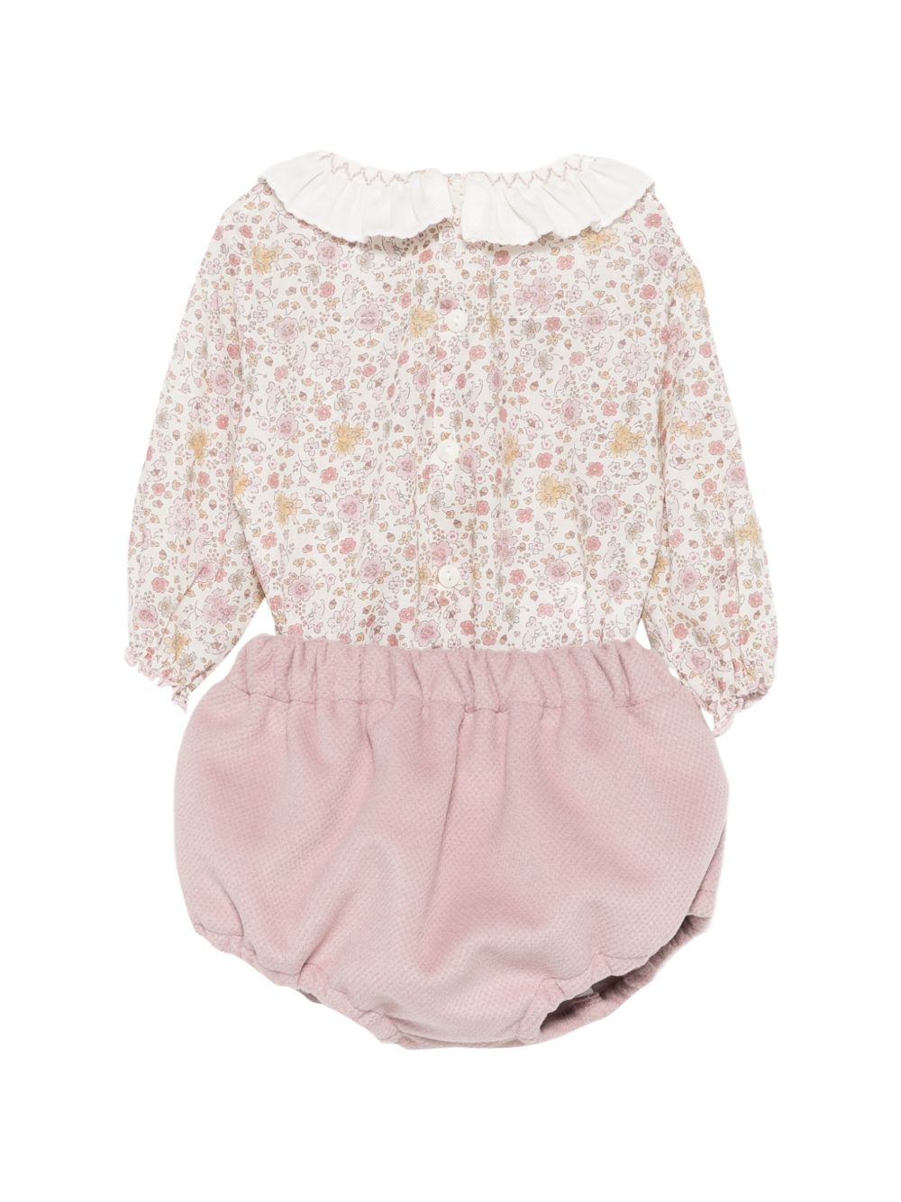 Set blusa e shorts per neonata La Stupenderia Kids rosa con colletto con volant 3TBCT02 H43T72 LA STUPENDERIA KIDS 
