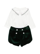 Set camicia e shorts per neonato La Stupenderia Kids multicolore con colletto ricamato 3TBCT07 V80 LA STUPENDERIA KIDS 