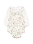 Set camicia e tutina per neonata La Stupenderia Kids bianca con stampa floreale 3TBCT08 T88 LA STUPENDERIA KIDS 