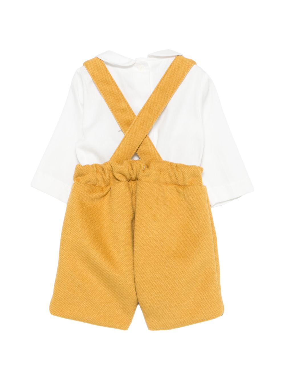 Set camicia e salopette per neonato La Stupenderia Kids multicolore con colletto alla Peter Pan 3TBCT09 H47 LA STUPENDERIA KIDS 