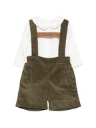 Set camicia e salopette per neonato La Stupenderia Kids multicolore con colletto alla Peter Pan 3TBCT09 H63 LA STUPENDERIA KIDS 