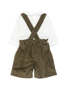 Set camicia e salopette per neonato La Stupenderia Kids multicolore con colletto alla Peter Pan 3TBCT09 H63 LA STUPENDERIA KIDS 
