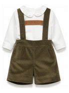 Set camicia e salopette per neonato La Stupenderia Kids multicolore con colletto alla Peter Pan 3TBCT09 H63 LA STUPENDERIA KIDS 