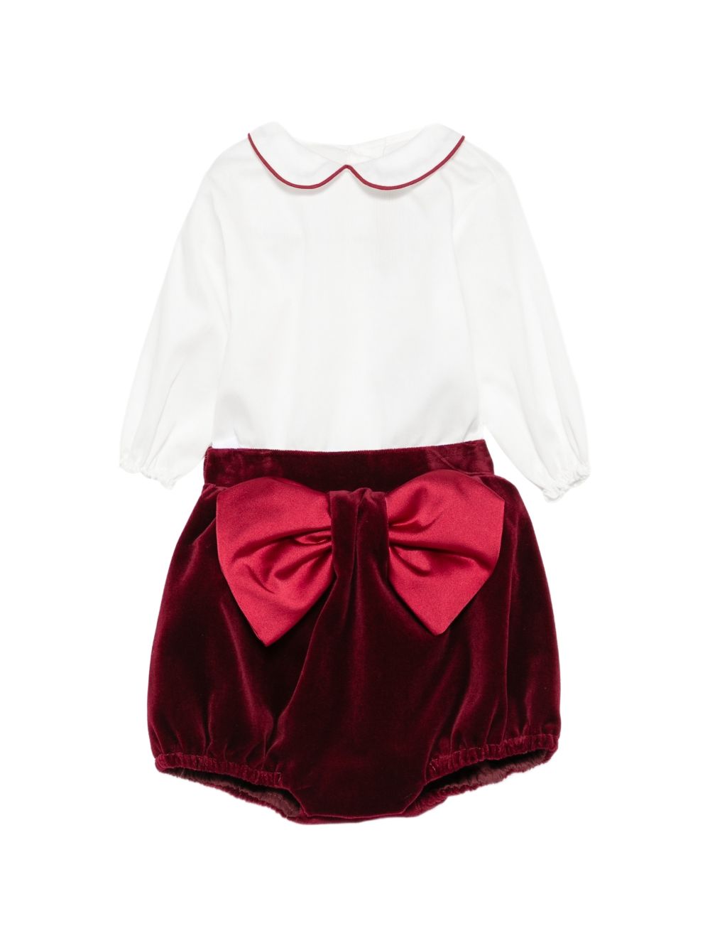 Set blusa e shorts per neonata La Stupenderia Kids multicolore con dettaglio fiocco sul davanti 3TBCT10 V14 LA STUPENDERIA KIDS 