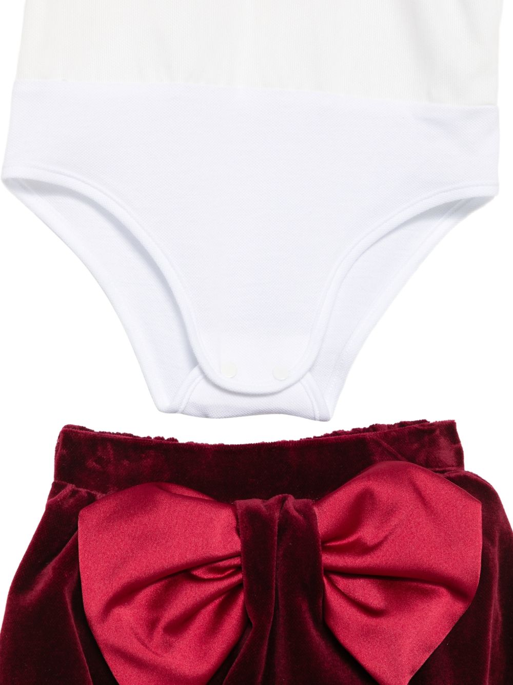 Set blusa e shorts per neonata La Stupenderia Kids multicolore con dettaglio fiocco sul davanti 3TBCT10 V14 LA STUPENDERIA KIDS 