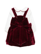 Blusa e salopette per neonata La Stupenderia Kids multicolore con fiocco sul davanti 3TBCT12 V14 LA STUPENDERIA KIDS 