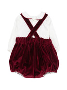 Blusa e salopette per neonata La Stupenderia Kids multicolore con fiocco sul davanti 3TBCT12 V14 LA STUPENDERIA KIDS 