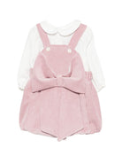 Set blusa e salopette per neonata La Stupenderia Kids multicolore con fiocco sul davanti 3TBCT12 V68 LA STUPENDERIA KIDS 