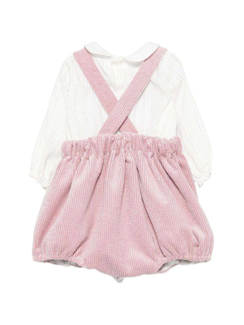 Set blusa e salopette per neonata La Stupenderia Kids multicolore con fiocco sul davanti 3TBCT12 V68 LA STUPENDERIA KIDS 