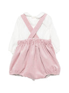 Set blusa e salopette per neonata La Stupenderia Kids multicolore con fiocco sul davanti 3TBCT12 V68 LA STUPENDERIA KIDS 