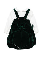 Set t-shirt e tutina per neonata La Stupenderia Kids verde con finitura vellutata 3TBCT12 V80 LA STUPENDERIA KIDS 