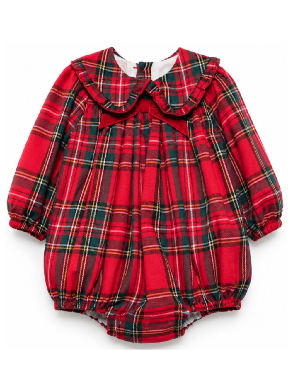 Tutina per neonata La Stupenderia rossa con motivo tartan 3TBPG02 Z52 LA STUPENDERIA KIDS 