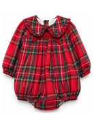 Tutina per neonata La Stupenderia rossa con motivo tartan 3TBPG02 Z52 LA STUPENDERIA KIDS 