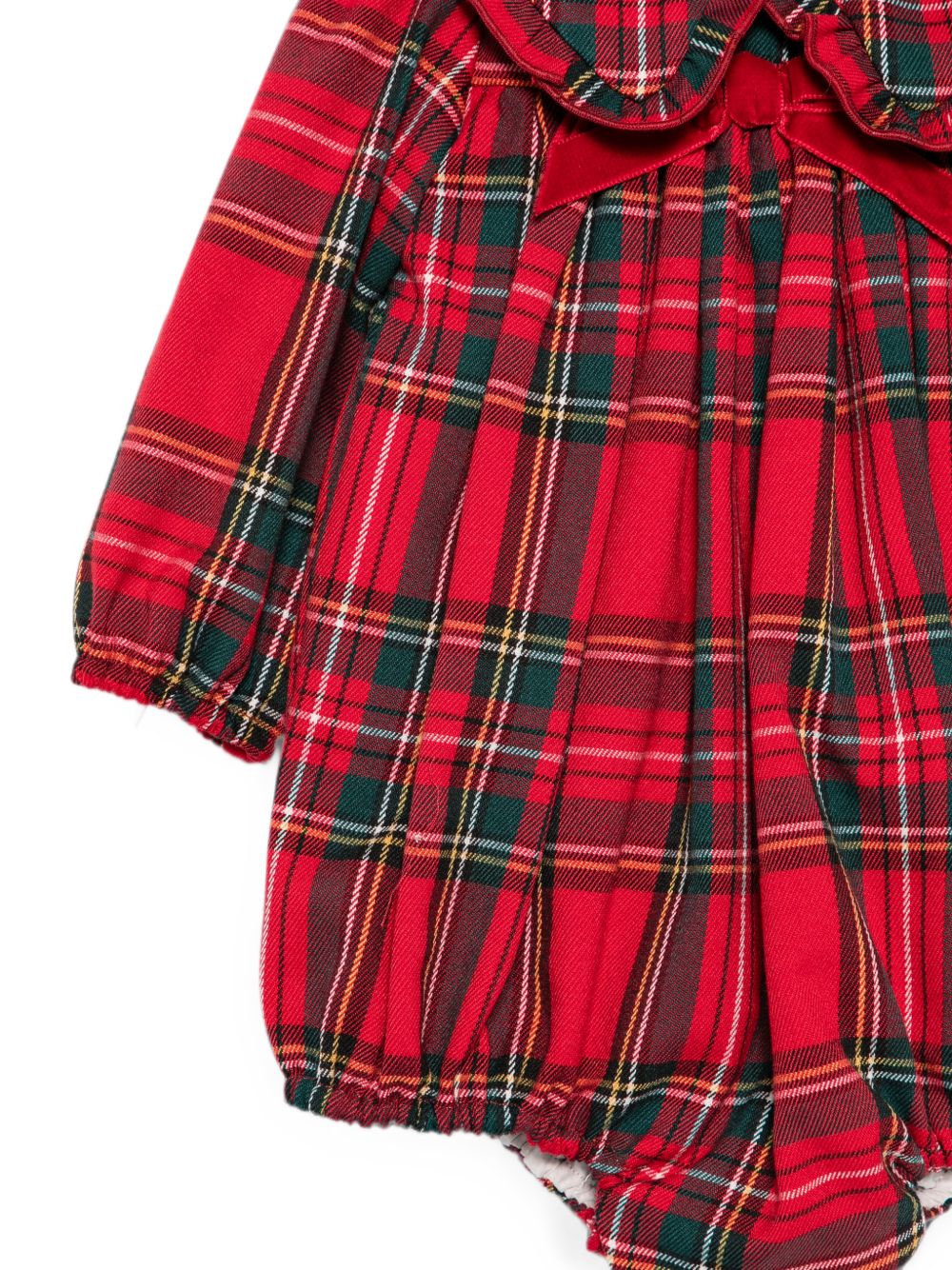 Tutina per neonata La Stupenderia rossa con motivo tartan 3TBPG02 Z52 LA STUPENDERIA KIDS 