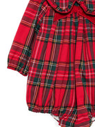 Tutina per neonata La Stupenderia rossa con motivo tartan 3TBPG02 Z52 LA STUPENDERIA KIDS 