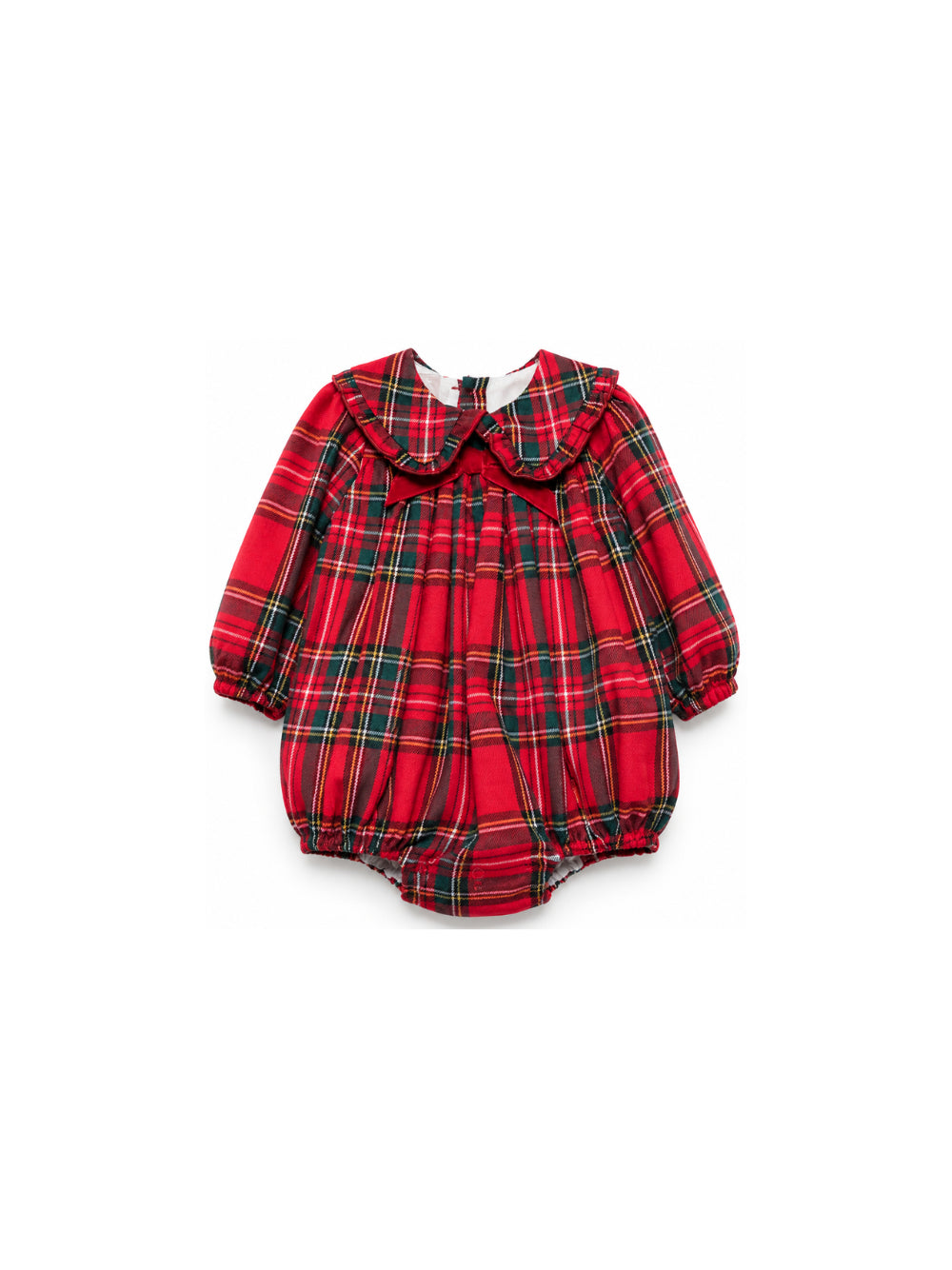 Tutina per neonata La Stupenderia rossa con motivo tartan 3TBPG02 Z52 LA STUPENDERIA KIDS 