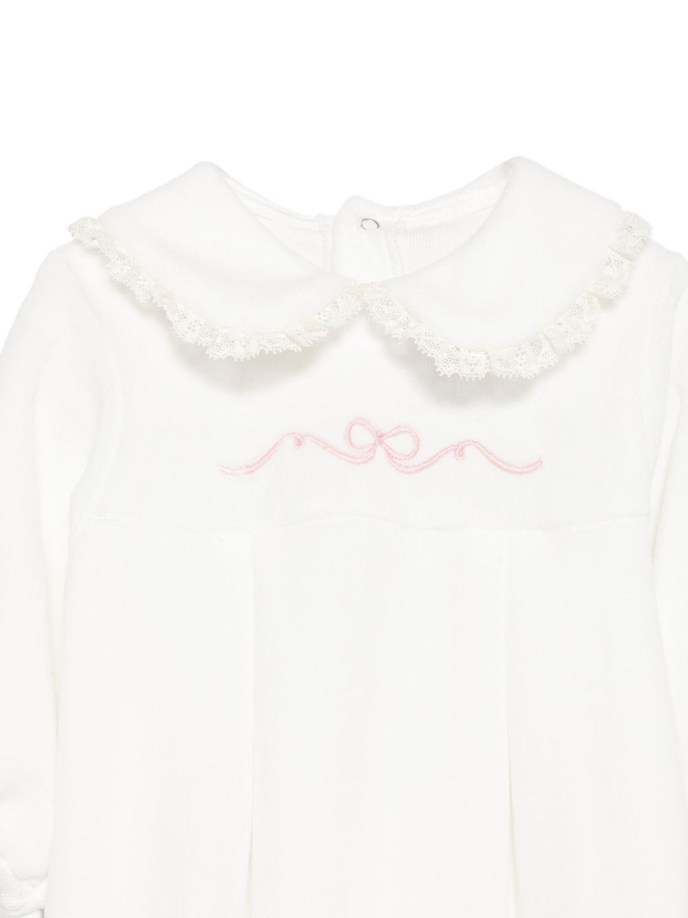 Tutina per neonata La Stupenderia Kids bianca con colletto alla Peter Pan 3TBTT00 L02PIN LA STUPENDERIA KIDS 