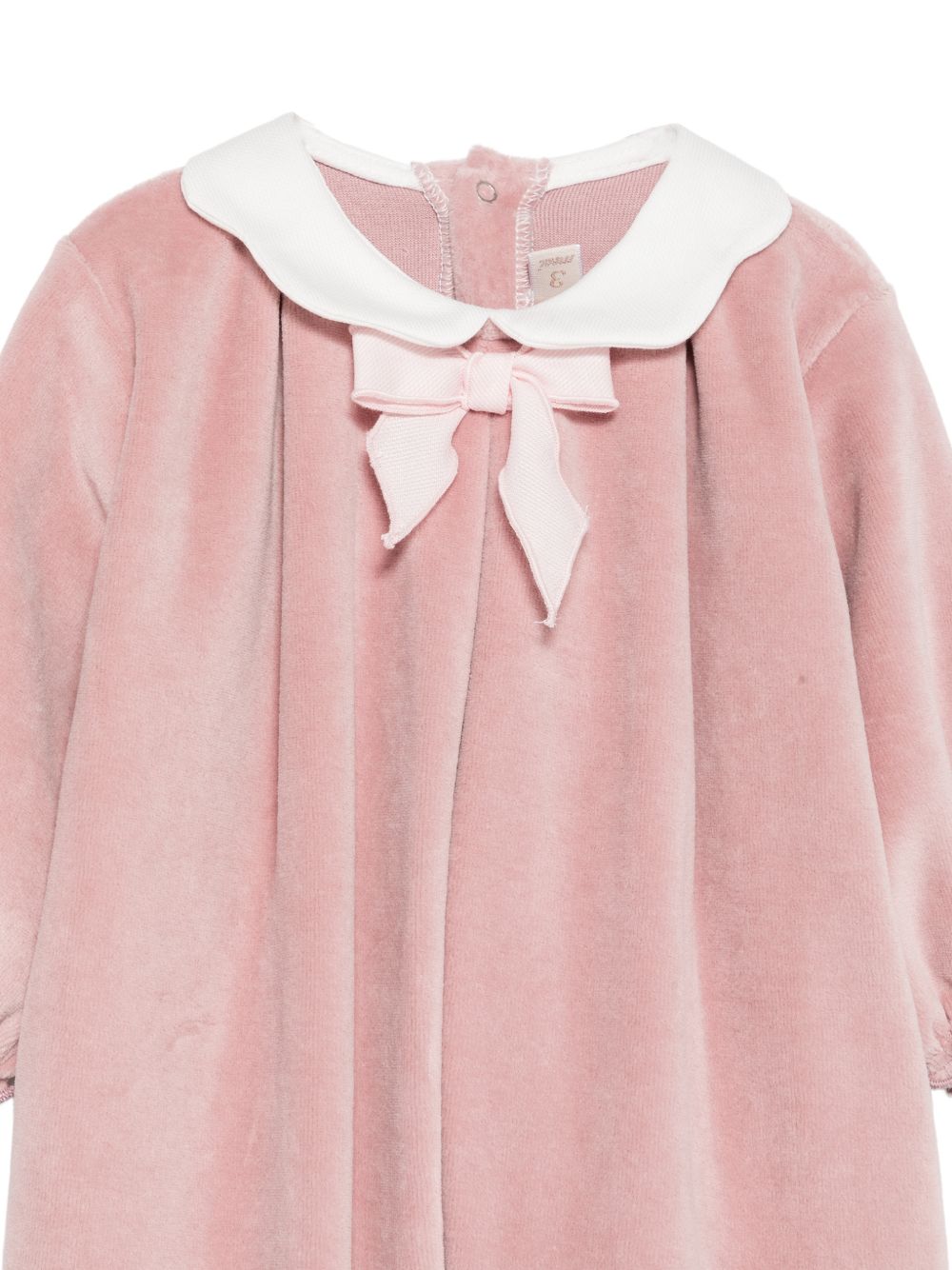 Tutina per neonata La Stupenderia Kids rosa con texture di velluto 3TBTT02 L23 LA STUPENDERIA KIDS 
