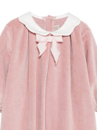 Tutina per neonata La Stupenderia Kids rosa con texture di velluto 3TBTT02 L23 LA STUPENDERIA KIDS 