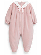 Tutina per neonata La Stupenderia Kids rosa con texture di velluto 3TBTT02 L23 LA STUPENDERIA KIDS 