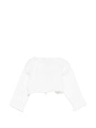 Cardigan per neonata La Stupenderia Kids bianco ricamato a mano 3WBS C52 LA STUPENDERIA KIDS 