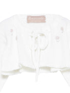 Cardigan per neonata La Stupenderia Kids bianco ricamato a mano 3WBS C52 LA STUPENDERIA KIDS 