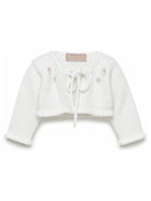Cardigan per neonata La Stupenderia Kids bianco ricamato a mano 3WBS C52 LA STUPENDERIA KIDS 