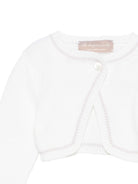 Cardigan per neonata La Stupenderia Kids bianco con rifiniture in Lureex 3WBS C54 LA STUPENDERIA KIDS 