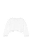 Cardigan per neonata La Stupenderia Kids bianco con rifiniture in Lureex 3WBS C54 LA STUPENDERIA KIDS 