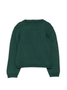 Cardigan per neonata La Stupenderia Kids verde con dettaglio fiocco rosso 3WBS C56 LA STUPENDERIA KIDS 