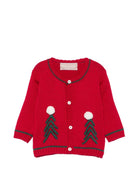 Maglione per neonato La Stupenderia Kids rosso con dettagli pompon in rilievo 3WCC R25 LA STUPENDERIA KIDS 