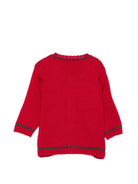 Maglione per neonato La Stupenderia Kids rosso con dettagli pompon in rilievo 3WCC R25 LA STUPENDERIA KIDS 