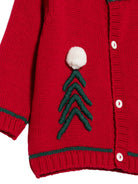 Maglione per neonato La Stupenderia Kids rosso con dettagli pompon in rilievo 3WCC R25 LA STUPENDERIA KIDS 