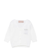 Cardigan per neonato La Stupenderia Kids bianco con scollo a V 3WCC R63 LA STUPENDERIA KIDS 