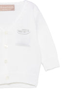 Cardigan per neonato La Stupenderia Kids bianco con scollo a V 3WCC R63 LA STUPENDERIA KIDS 