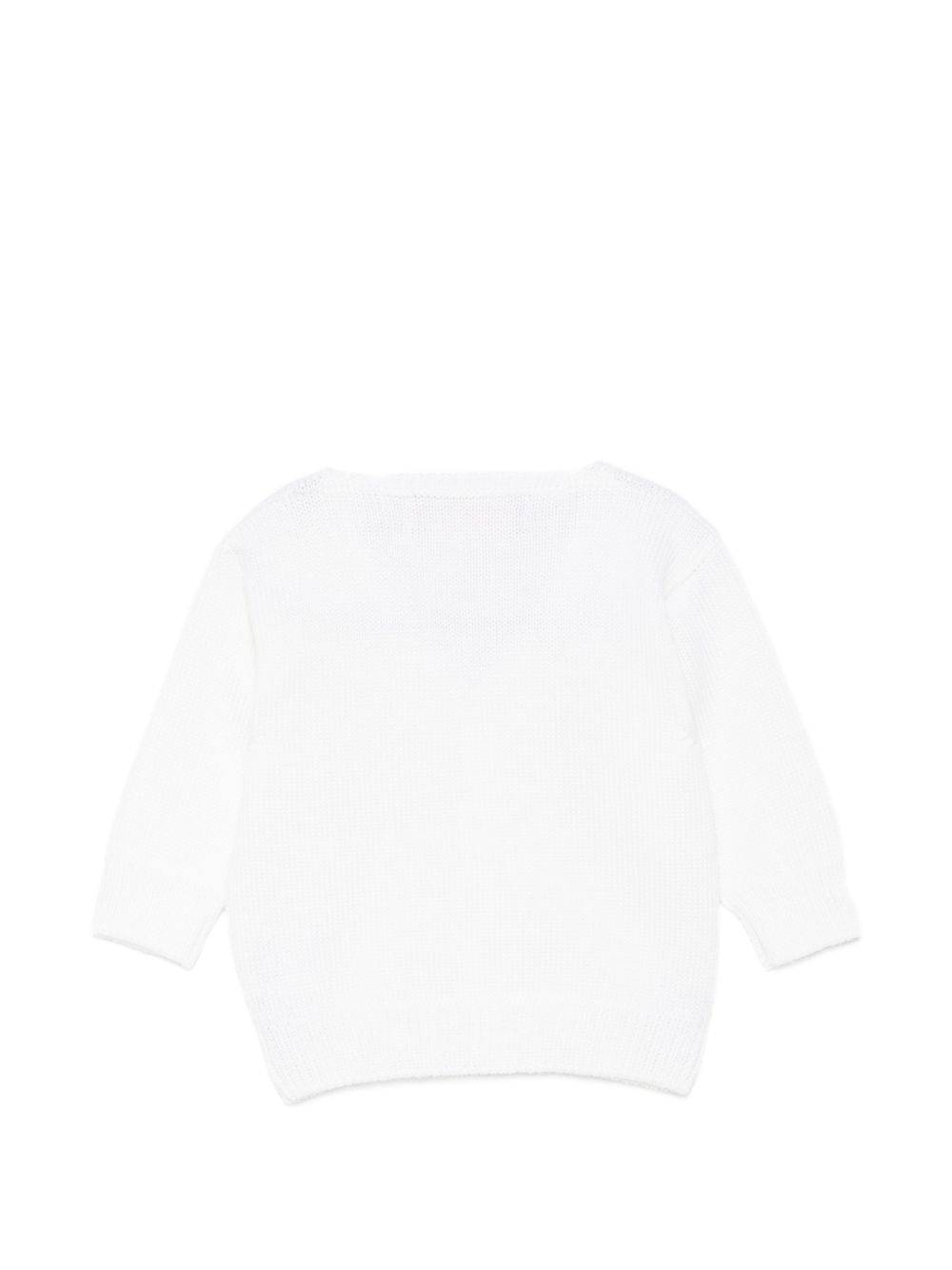 Cardigan per neonato La Stupenderia Kids bianco con scollo a V 3WCC R63 LA STUPENDERIA KIDS 