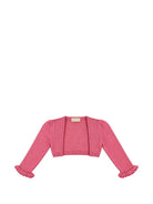Cardigan per neonata La Stupenderia Kids rosa aperto sul davanti 3WCS P62 LA STUPENDERIA KIDS 