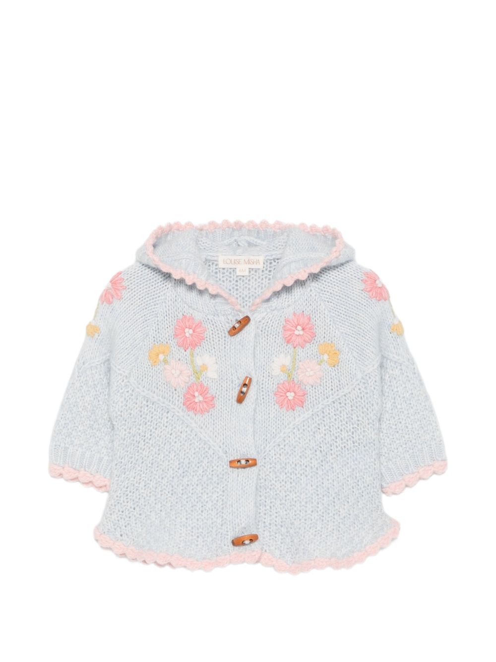 Cardigan per neonata Louise Misha Kids azzurro con ricamo floreale FRC-W26-C0031 CLOUD LOUISE MISHA KIDS 