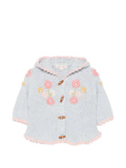 Cardigan per neonata Louise Misha Kids azzurro con ricamo floreale FRC-W26-C0031 CLOUD LOUISE MISHA KIDS 