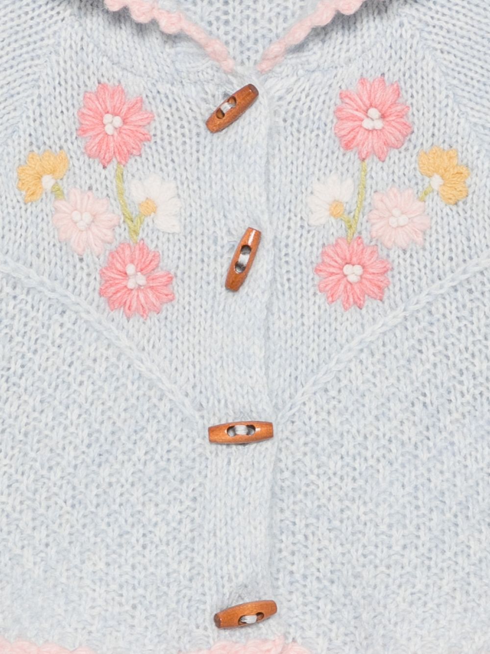 Cardigan per neonata Louise Misha Kids azzurro con ricamo floreale FRC-W26-C0031 CLOUD LOUISE MISHA KIDS 
