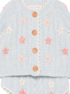 Set cardigan e short per neonata Louise Misha Kids azzurra con ricamo floreale all-over FRC-W26-C0132 CLOUD LOUISE MISHA KIDS 