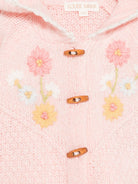 Cardigan per neonata Louise Misha Kids rosa con ricamo a fiori FRC-W26-C0292 BLUSH LOUISE MISHA KIDS 
