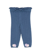 Pantaloni per neonata Louise Misha Kids blu con pompon FRC-W26-L0102 BLUE LOUISE MISHA KIDS 