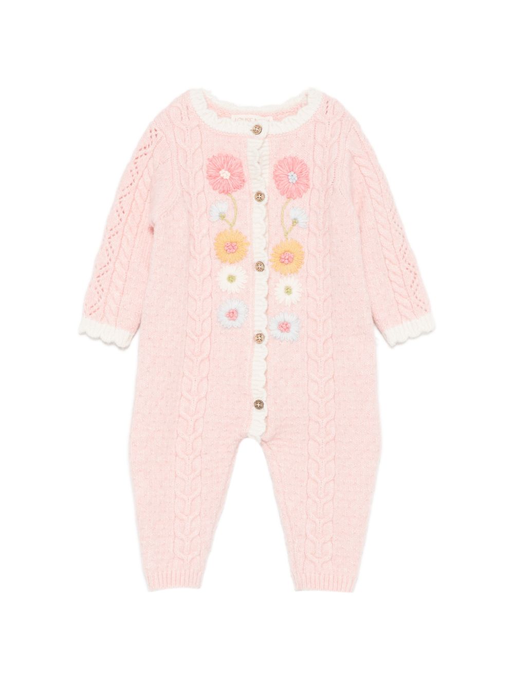 Tutina per neonata Louise Misha Kids rosa con trama intrecciata FRC-W26-O0126 BLUSH LOUISE MISHA KIDS 