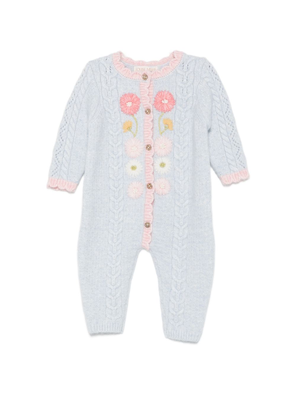 Tutina per neonata Louise Misha Kids azzurra con trama intrecciata FRC-W26-O0127 CLOUD LOUISE MISHA KIDS 